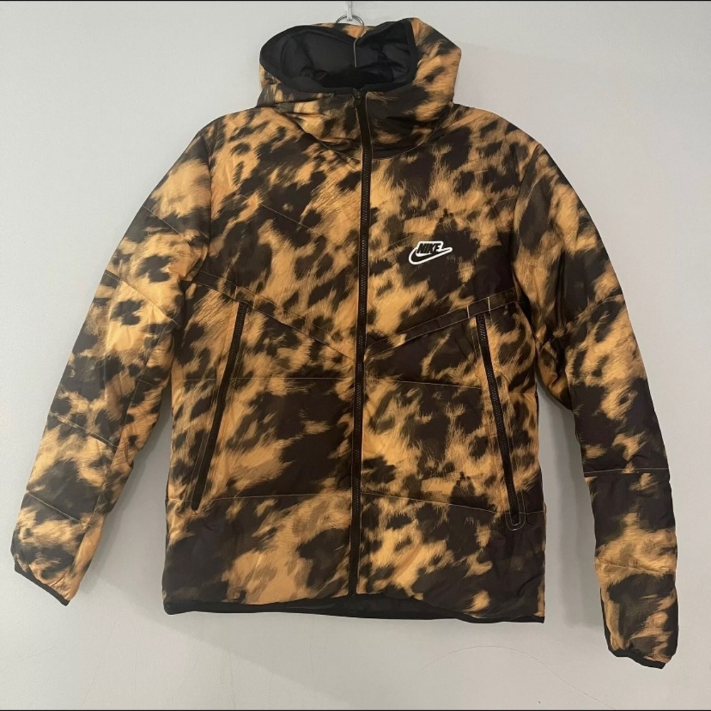 Nike Shield Down Fill Windrunner Puffer Jacket Yellow Black 700 Mens Sz M